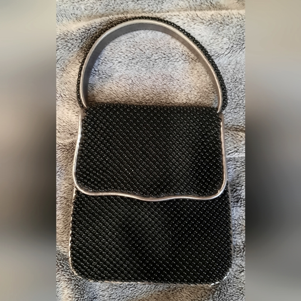 Black Beaded Evening Bag